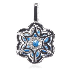Pendentif Leon Mege en apatite et platine, avec micro-pavé