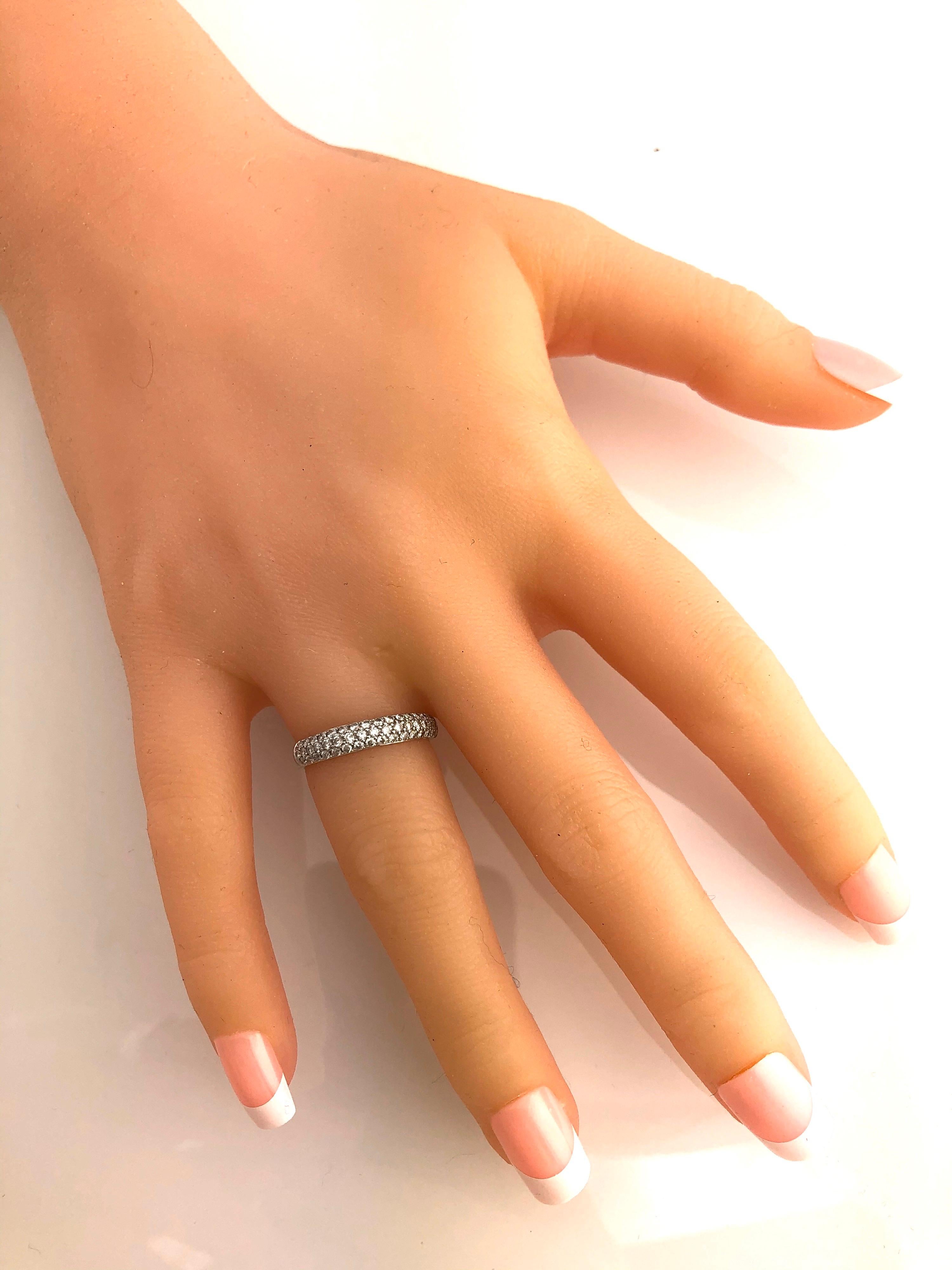 14 Karat White Gold Diamond Band 1