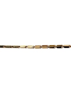 18K Yellow Gold Bar Link Chain 18" #25889