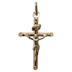 14K Yellow Gold Crucifix Pendant #25867