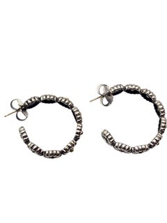 Lagos Caviar – Blumen-Creolen aus Sterlingsilber und 14K/18K Gelbgold #25851