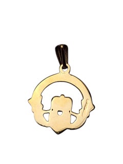 9K Yellow Gold Claddagh Pendant #25825