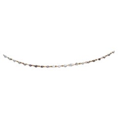 Collar con cadena de oro rosa y blanco de 14 quilates, 15" #25820