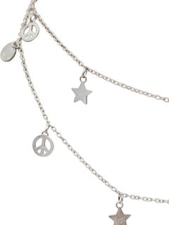Coach Sterling Silver Charm Necklace 40" #25804