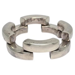 Georg Jensen Denmark Astrid Fog Sterling Silver 222 Brick Bangle Bracelet #25814