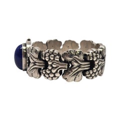 Georg Jensen Denmark Sterling Silver 30 Lapis Lazuli Paris Bracelet #25815