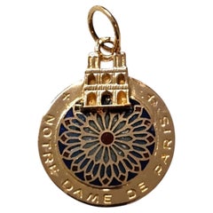 17K Yellow Gold Pique de Jour Notre Dame Charm #25890