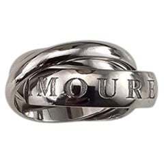 Cartier Ring aus 18 Karat Weißgold, Modell „Amour et Trinity“, Ringgröße 5,75, Art.-Nr. 25938