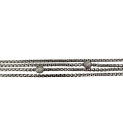 David Yurman Sterling Silver and 18K Gold Diamond Multistrand Necklace #25910