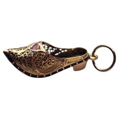 19,2 K de oro amarillo - Colgante de filigrana con forma de tamanco / zueco n.º 25819