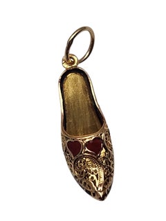 19.2K Yellow Gold Tamanco Filigree Slipper / Clog Charm #25819
