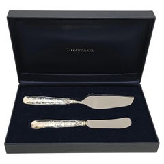 Tiffany & Co Sterling Silver Audubon 2pc Knife & Server Cheese Serving Set 25975