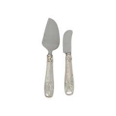 Tiffany & Co Sterling Silver Audubon 2pc Knife & Server Cheese Serving Set 25975