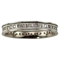 14K White Gold Diamond Eternity Band Ring Size 5.5 #24407