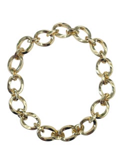 Vintage Tiffany & Co. 18K Yellow Gold Large Oval Link Choker Necklace 16" #25990