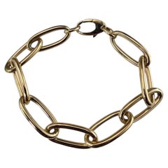 14K Yellow Gold Oval Link Bracelet #25962