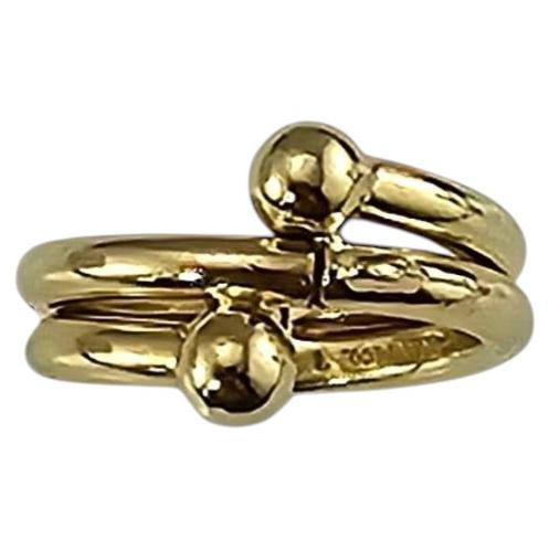 Tiffany & Co. Paloma Picasso 18K Yellow Gold Bypass Hinged Ring MODIFIED #25984 For Sale
