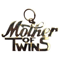14K Yellow Gold Mother of Twins Charm #26100