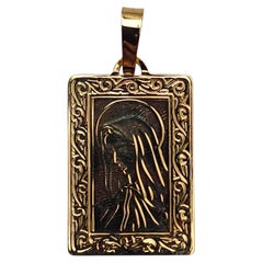 18K Yellow Gold Mother Mary Pendant #26092