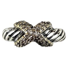 Bague « X » en or jaune 18 carats avec diamants de la collection Sterling de David Yurman, taille 7, réf. #26007