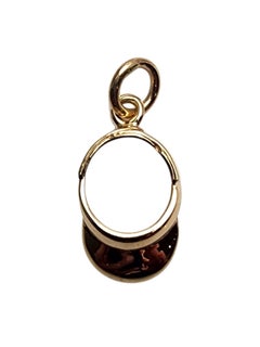 14K Yellow Gold Sun Visor Charm Pendant #26113
