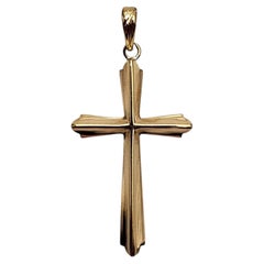 Ciondolo a forma di croce in oro giallo 14 carati n. 26096