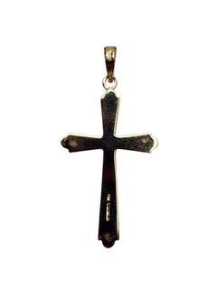 Ciondolo a forma di croce in oro giallo 14 carati n. 26096