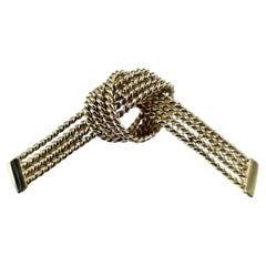 Tiffany & Co. 18K Yellow Gold Knot Rope Brooch/Pin with Box #26046