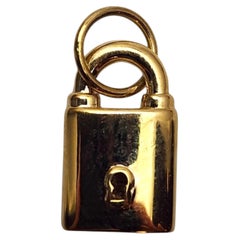 14K Yellow Gold Padlock Charm #26073