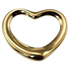 Tiffany & Co. Elsa Peretti Medium 18K Yellow Gold Open Heart Pendant #25044