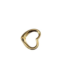 Tiffany & Co. Elsa Peretti Medium 18K Yellow Gold Open Heart Pendant #25044
