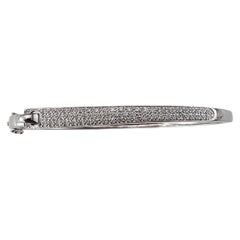Guy Laroche 18K White Gold Diamond Bangle Bracelet #26139