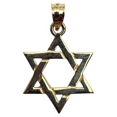 14K Yellow Gold Star of David Charm #26091