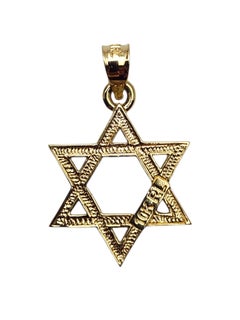 14K Yellow Gold Star of David Charm #26091