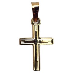 14K Yellow Gold Small Cross Pendant #26088