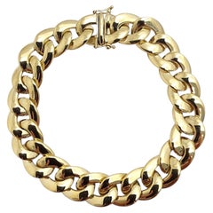 14K Yellow Gold Cuban Link Chain Bracelet #26128