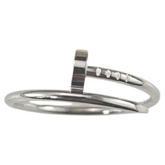 Cartier 18K White Gold Juste un Clou Ring Size 10 / 62 w/Box #26207