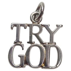 Tiffany & Co Sterling Silver 'Try God' Pendant #26133