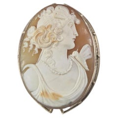 10K Yellow Gold Cameo Brooch/Pendant #26225
