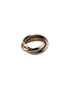 Cartier 18K Tricolor Gold "Les Must de Cartier" Trinity Ring Size 55/7.25 #26290
