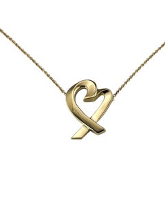 Tiffany & Co. Paloma Picasso 18K Yellow Gold Loving Heart Necklace #26289