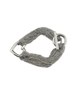 Tiffany & Co. Sterling Silver Open Heart Multi Strand Bracelet #26237