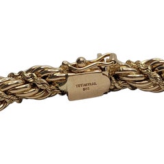Tiffany & Co. 14K Yellow Gold Twisted Rope and Chain Necklace #26270