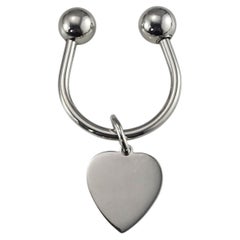 Tiffany & Co. Sterling Silver Heart Tag Key Ring #26233