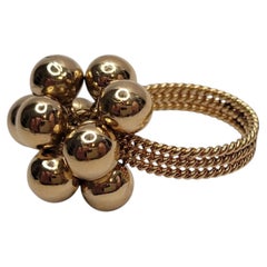 18K Yellow Gold Bubble Ring Size 6.25 #26299
