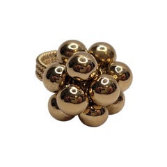 18K Yellow Gold Bubble Ring Size 6.25 #26299
