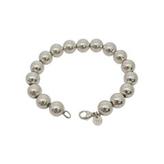 Pulsera de cuentas redondas de 10 mm de plata de ley de Tiffany & Co, n.º 26743