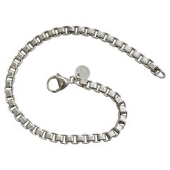 Tiffany & Co Sterling Silver Venetian Box Chain Bracelet #26740