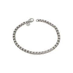 Tiffany & Co Sterling Silver Venetian Box Chain Bracelet #26740