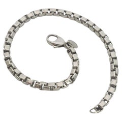 Tiffany & Co Sterling Silver Venetian Box Chain Bracelet #26739
